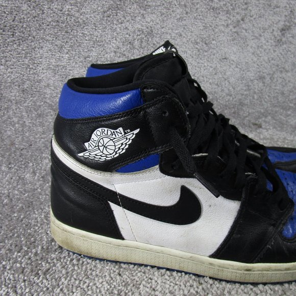 Jordan 1 Retro High Royal Toe Mens Size 14 Blue Black 555088-041 *Beaters main image 11
